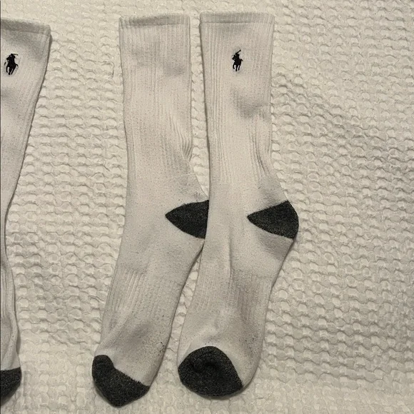 2 Pairs of Polo by Ralph Lauren White Athletic Socks - Picture 7 of 7